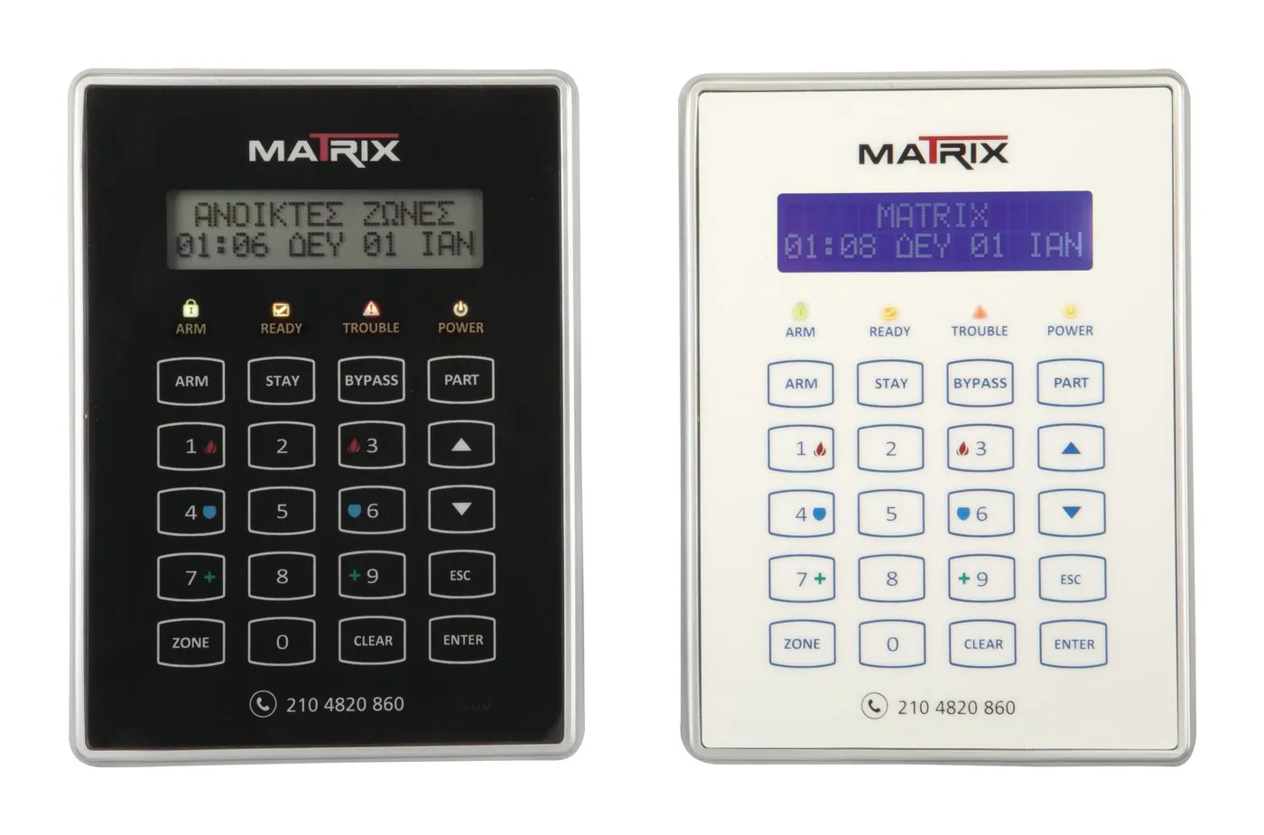 Πληκτρολόγια αφής Artemis με σήμα Matrix, σε μαύρο και λευκό